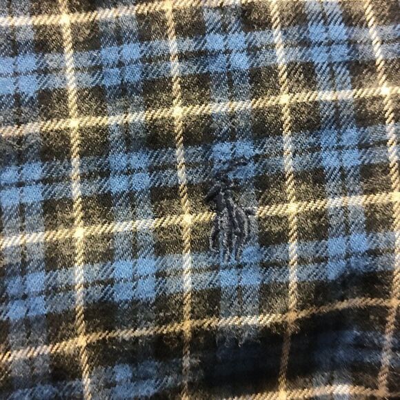 Polo Ralph Lauren blue plaid button shirt - Picture 2 of 4